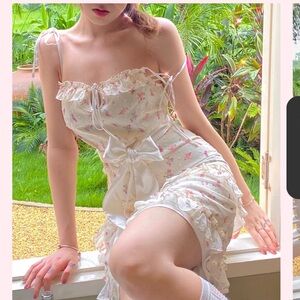 ISO Peiliee Floral Soufflé Mini Dress (designer Arilf)